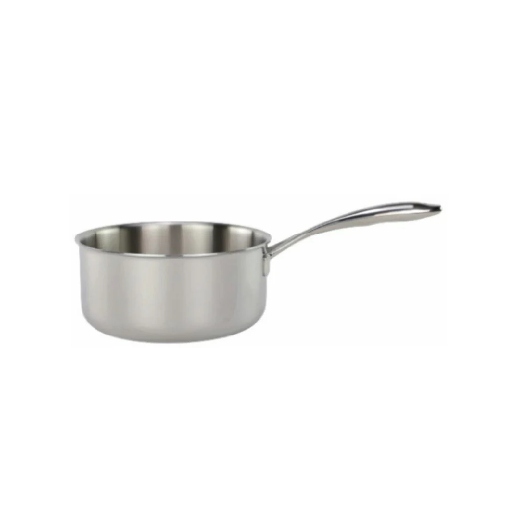 Tuxton RTSH-1281 4 Quarts Triply Induction Ready Sauce Pan Stainless Steel Handle