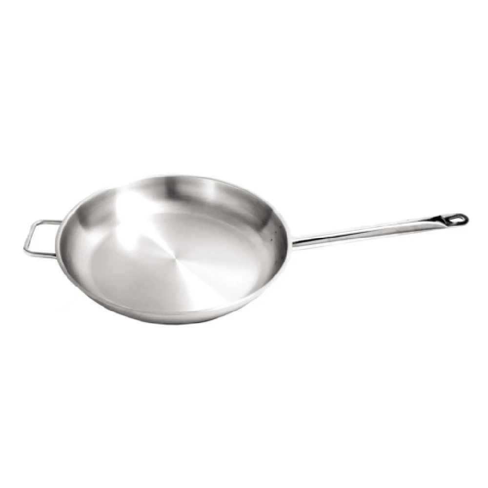 CAC China S1FP-12H 12-5/8 Inch Fry Pan with Helper Handle Stainless Steel CAC China S1FP-12H 12-5/8 Inch Fry Pan with Helper Handle Stainless Steel