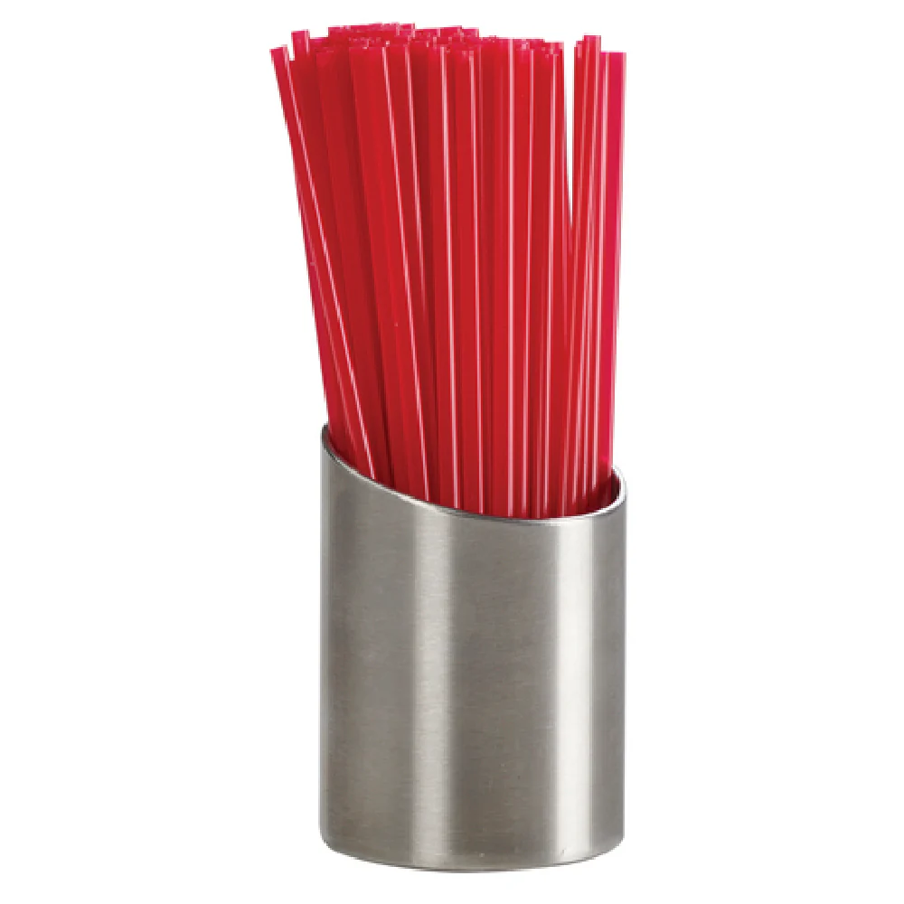 Cal Mil 4302 2 Inch Diameter Round Stir Stick Holder Stainless Steel BPA Free Cal Mil 4302 2 Inch Diameter Round Stir Stick Holder Stainless Steel BPA Free