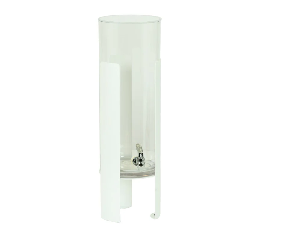 Cal Mil 23203-3-15 8 Inch 3 Gallon Ice Chamber Beverage Dispenser White Metal Cal Mil 23203-3-15 8 Inch 3 Gallon Ice Chamber Beverage Dispenser White Metal