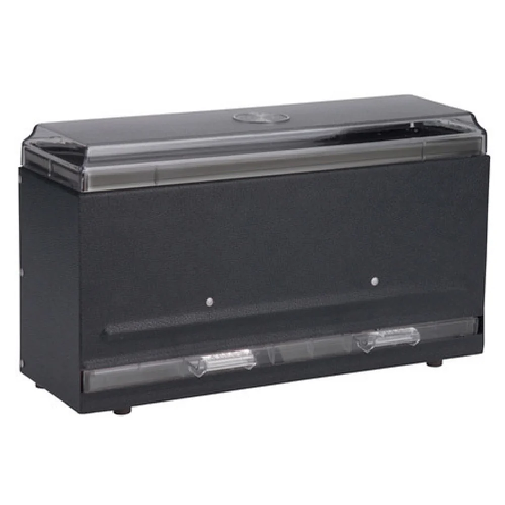 Vollrath 3820-06 5-1/2 Inch Straw Dispenser Bulk 250 Capacity Heavy Gauge Metal Black