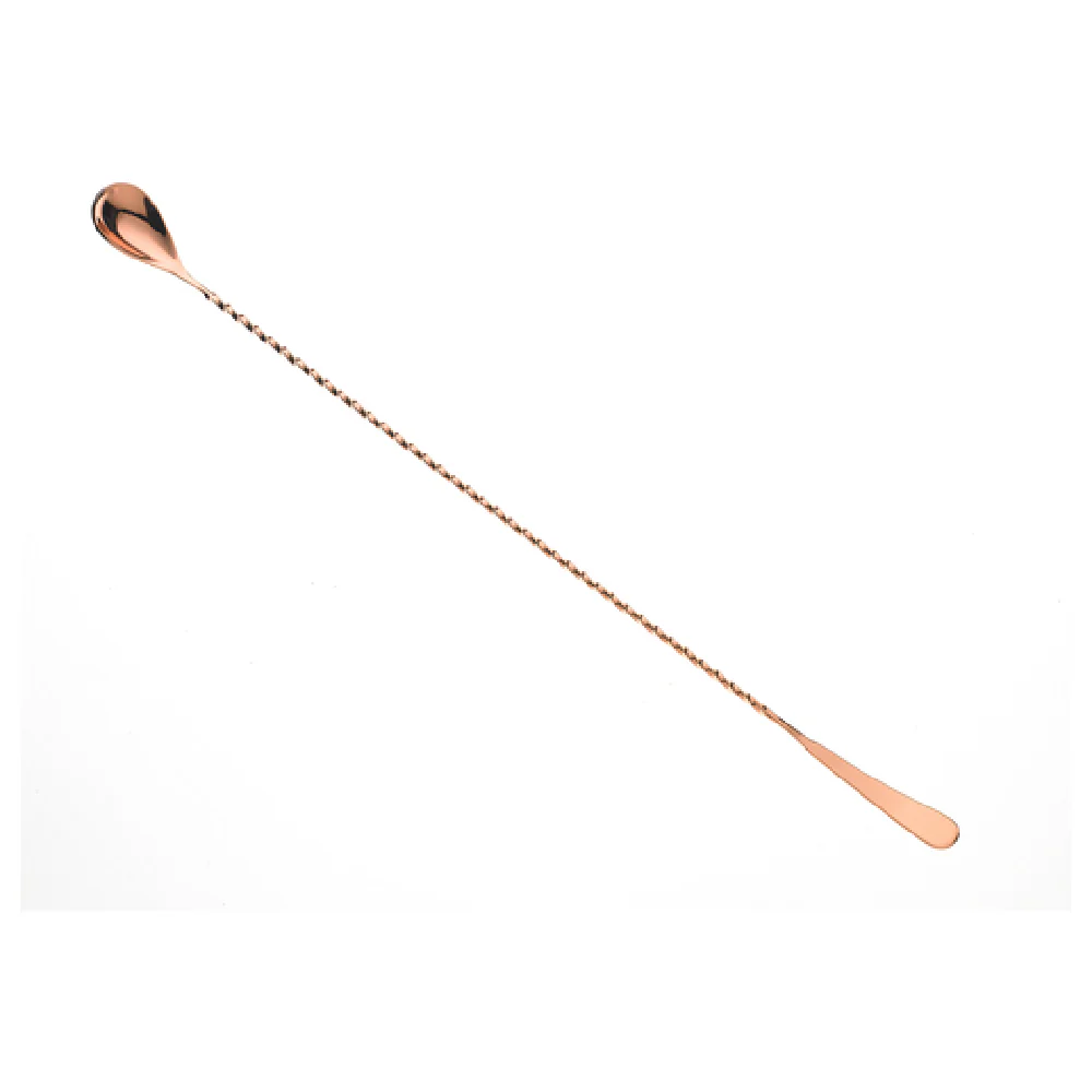 Mercer Culinary M37011CP 17-1/8 Inch Bar Spoon Machined End Twisted Stem Stainless Steel Copper-Plated Finish Mercer Culinary M37011CP 17-1/8 Inch Bar Spoon Machined End Twisted Stem Stainless Steel Copper-Plated Finish