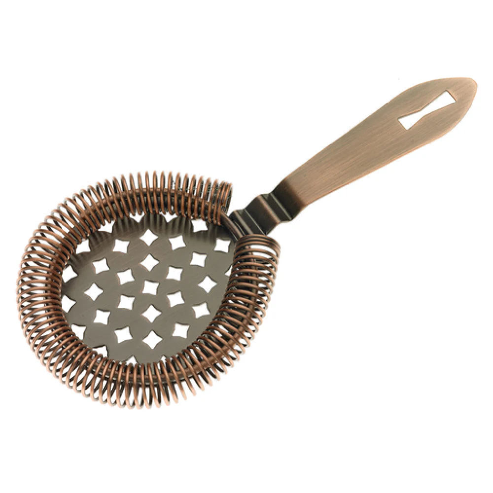 Mercer Culinary M37037ACP 6-7/8 Inch Bar Strainer Antique Copper-Plated Stainless Steel Mercer Culinary M37037ACP 6-7/8 Inch Bar Strainer Antique Copper-Plated Stainless Steel