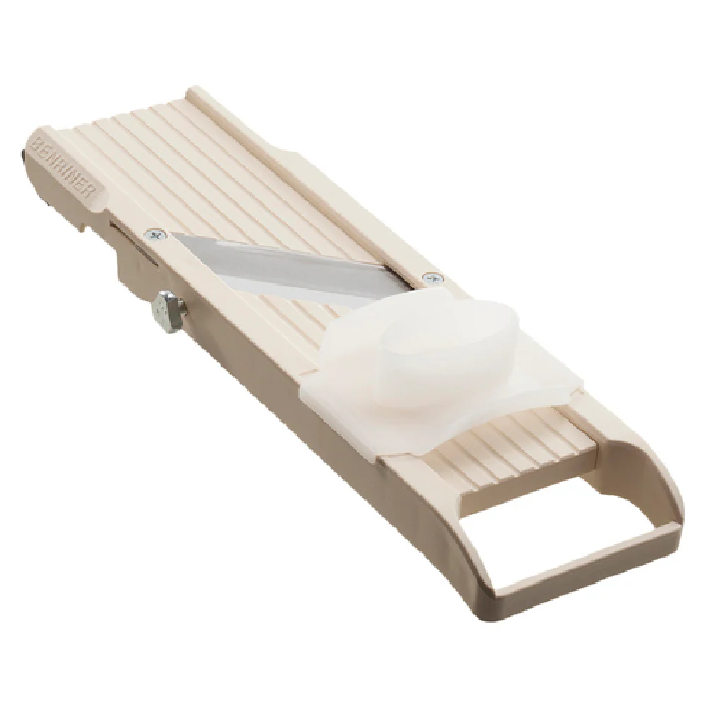 Louis Tellier BN64 12 Inch Manual Mandoline Slicer with 3 Blades and Finger Guard Louis Tellier BN64 12 Inch Manual Mandoline Slicer with 3 Blades and Finger Guard