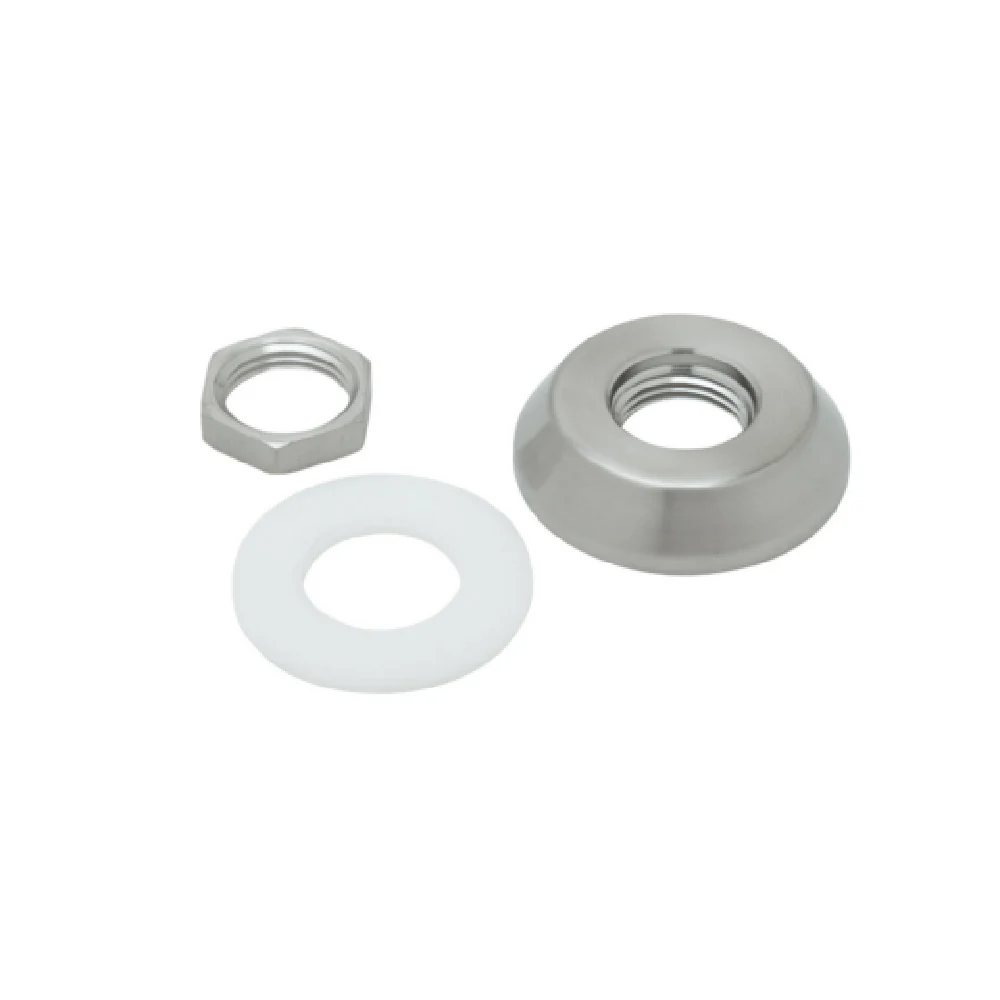 T&S Brass S016783-30 2 Inch Adjustable Slip Deck Flange Stainless Steel with Washer and Hex Nut