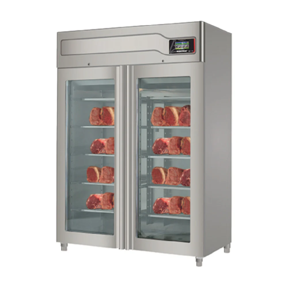 Omcan 41187 58 Inch Meat Aging Cabinet Electric Climate Control Stainless Steel with Probes