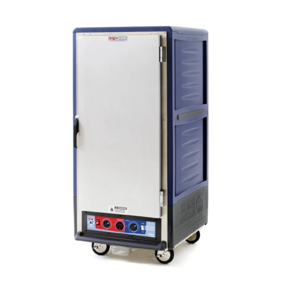 Metro C537-CFS-L-BU 27 Inch Mobile Heated Holding and Proofing Cabinet with Blue Insulation Armour Metro C537-CFS-L-BU 27 Inch Mobile Heated Holding and Proofing Cabinet with Blue Insulation Armour