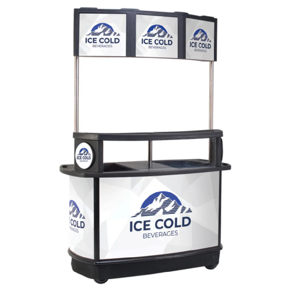 Iowa Rotocast Plastics 3801067 60 Inch Ice Cold Kiosk Cart Electric Beverage Display Iowa Rotocast Plastics 3801067 60 Inch Ice Cold Kiosk Cart Electric Beverage Display