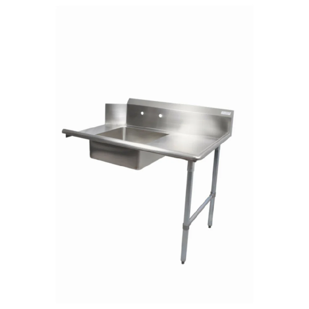 BK Resources BKSDT6-48-R-SS 48 Inch Heavy Duty Soiled Dishtable Stainless Steel with Pre-Rinse Sink