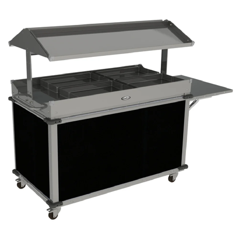 Cadco CBC-GG-B4-L6 85 Inch MobileServ Grab and Go Merchandising Cart Stainless Steel Cadco CBC-GG-B4-L6 85 Inch MobileServ Grab and Go Merchandising Cart Stainless Steel