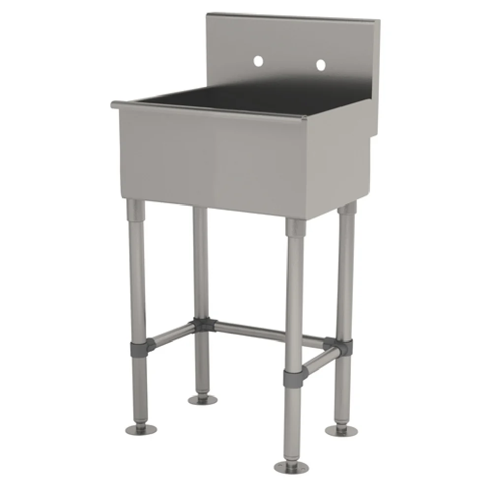 Advance Tabco WSS-16-31-FM 31 Inch Service Sink with Stainless Steel Legs and Flanged Feet