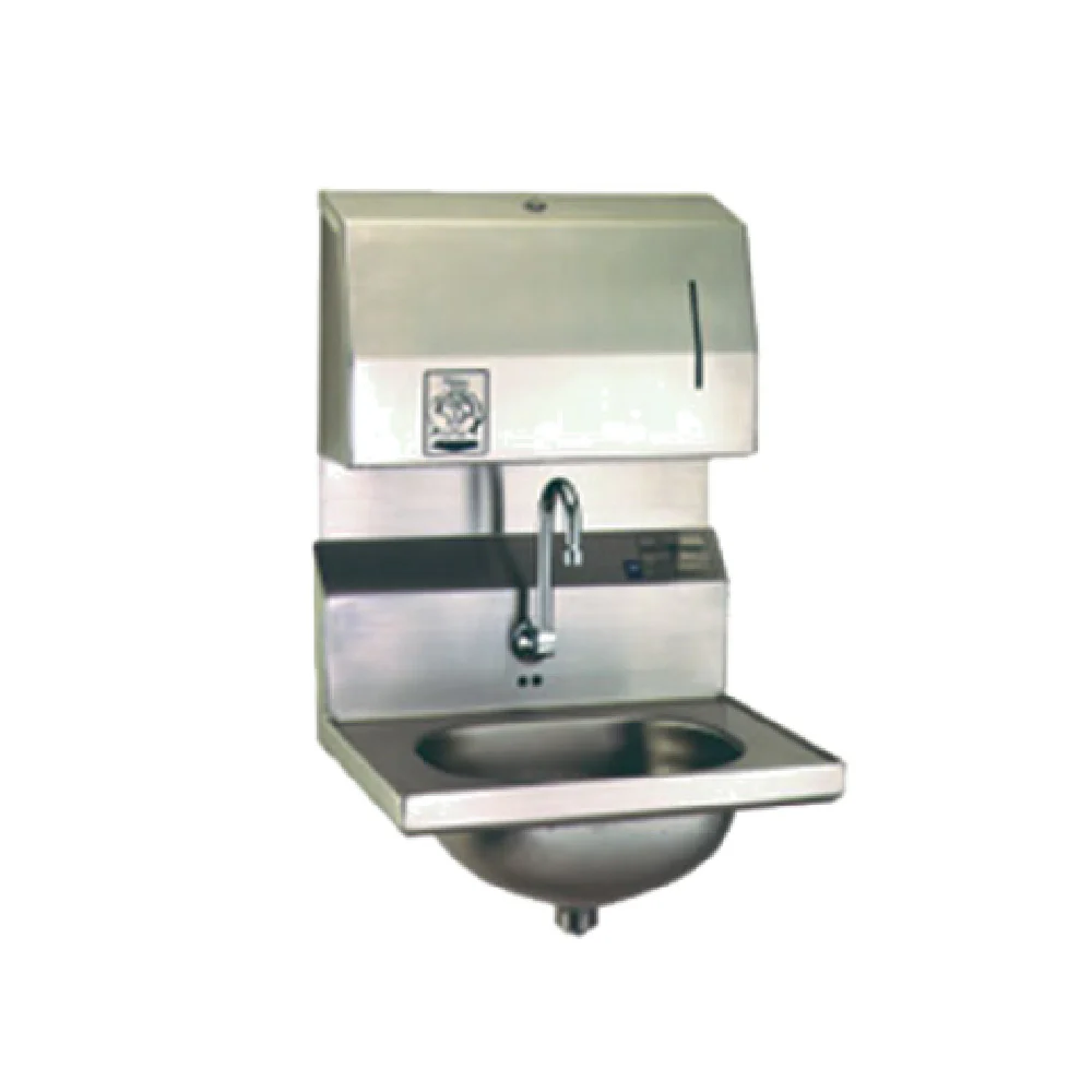 Eagle HSA-10-FDPEE 13 Inch Hand Sink Wall Mount Touchless Electronic Spout Stainless Steel Eagle HSA-10-FDPEE 13 Inch Hand Sink Wall Mount Touchless Electronic Spout Stainless Steel