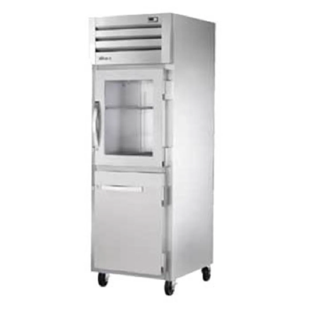 True Refrigeration STA1R-1HG/1HS-HC 28 Inch Refrigerator Reach-in with Glass and Stainless Steel Half Doors True Refrigeration STA1R-1HG/1HS-HC 28 Inch Refrigerator Reach-in with Glass and Stainless Steel Half Doors