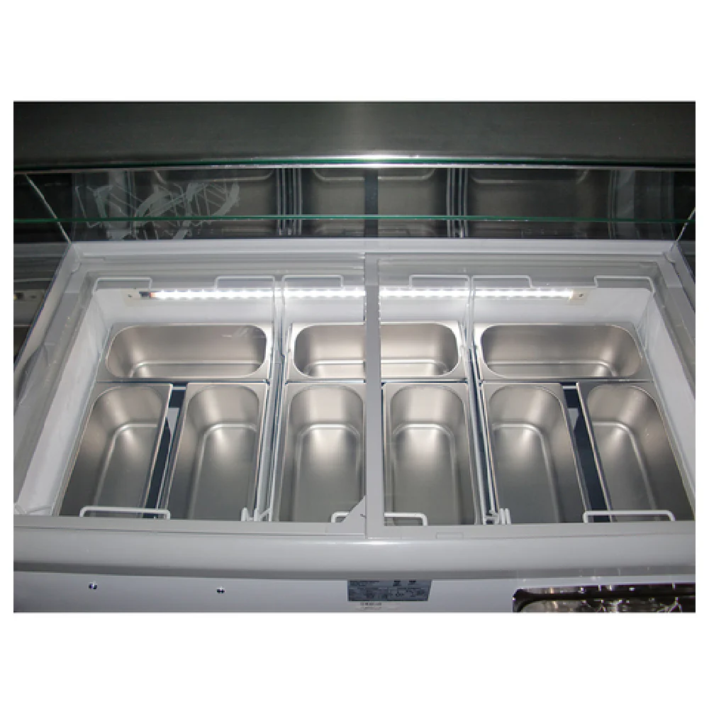 Excellence HBG-9HC 51 Inch Gelato Dipping Cabinet 13.8 Cu Ft Capacity with Sliding Doors Excellence HBG-9HC 51 Inch Gelato Dipping Cabinet 13.8 Cu Ft Capacity with Sliding Doors
