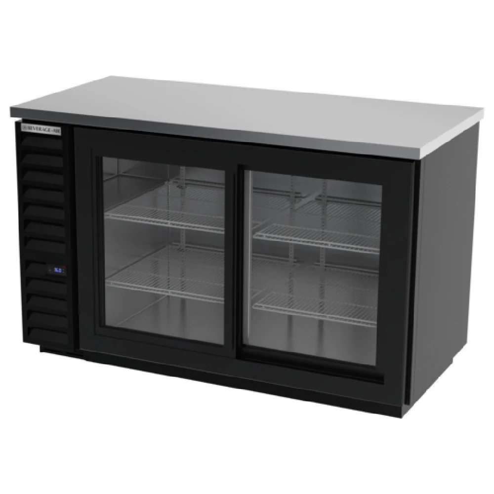 Beverage Air BB58HC-1-F-GS-B 59 Inch Refrigerated Back Bar Cabinet 21.86 cu ft Beverage Air BB58HC-1-F-GS-B 59 Inch Refrigerated Back Bar Cabinet 21.86 cu ft