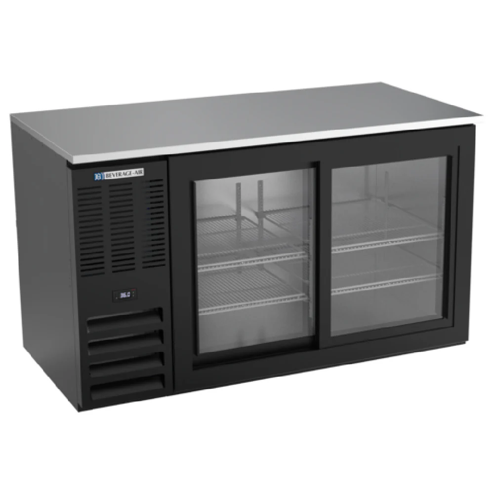 Beverage Air BB58HC-1-F-GS-B 59 Inch Refrigerated Back Bar Cabinet 21.86 cu ft Beverage Air BB58HC-1-F-GS-B 59 Inch Refrigerated Back Bar Cabinet 21.86 cu ft