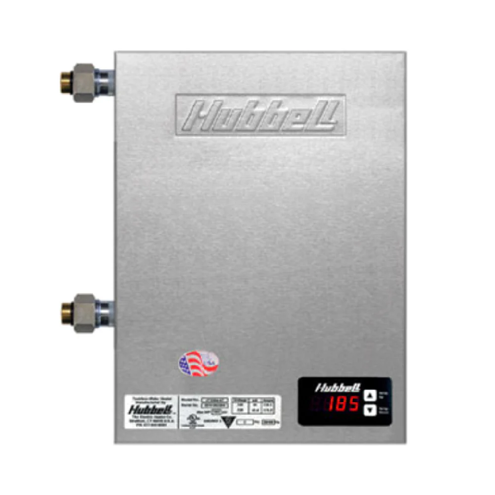 Hubbell JTX033-6T 17 Inch Electric Tankless Booster Heater with Digital Control
