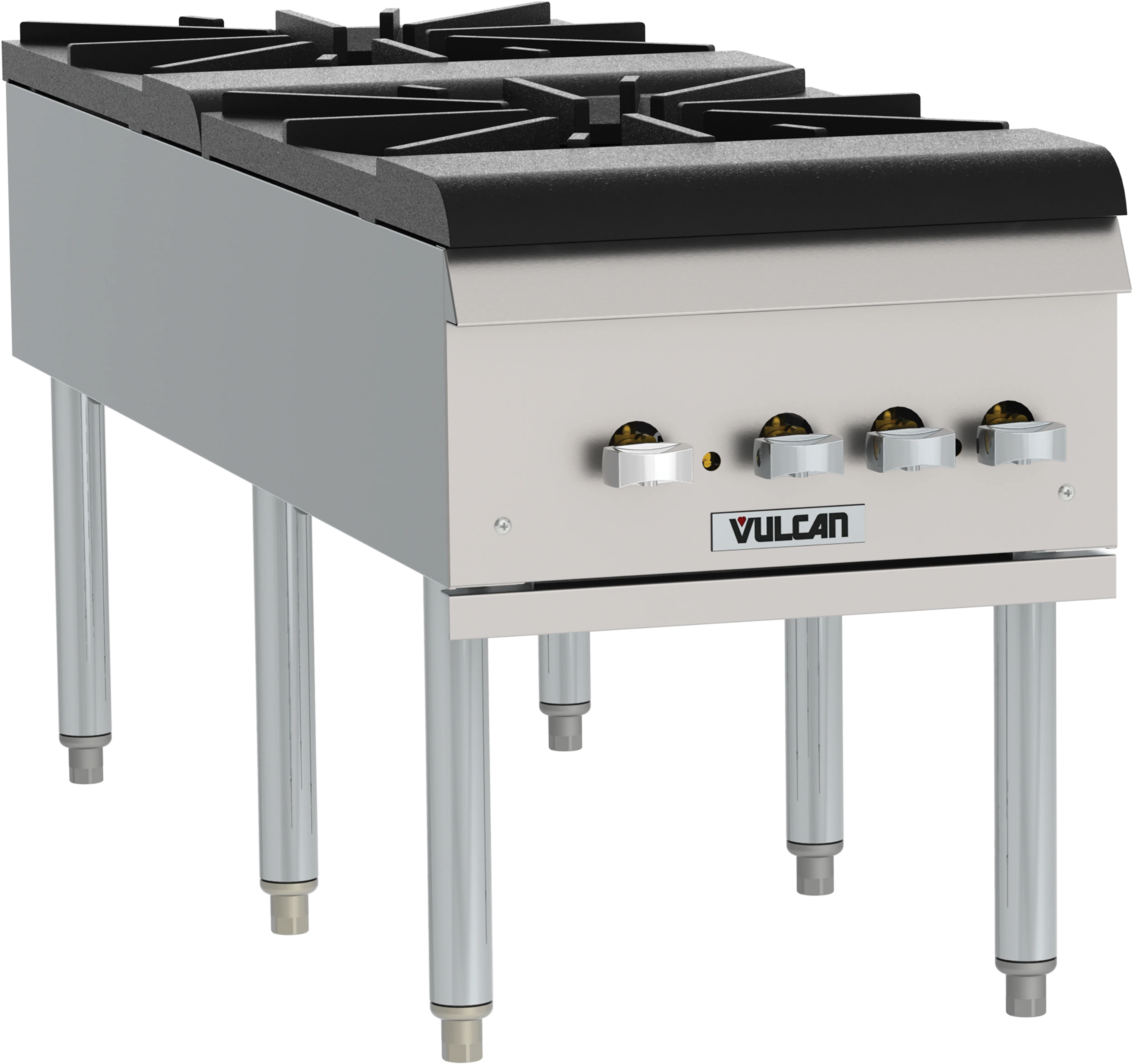 Vulcan VSP200F_LP 18 Inch Gas Stock Pot Range with 2 Cast Iron Burners 220000 BTU Vulcan VSP200F_LP 18 Inch Gas Stock Pot Range with 2 Cast Iron Burners 220000 BTU