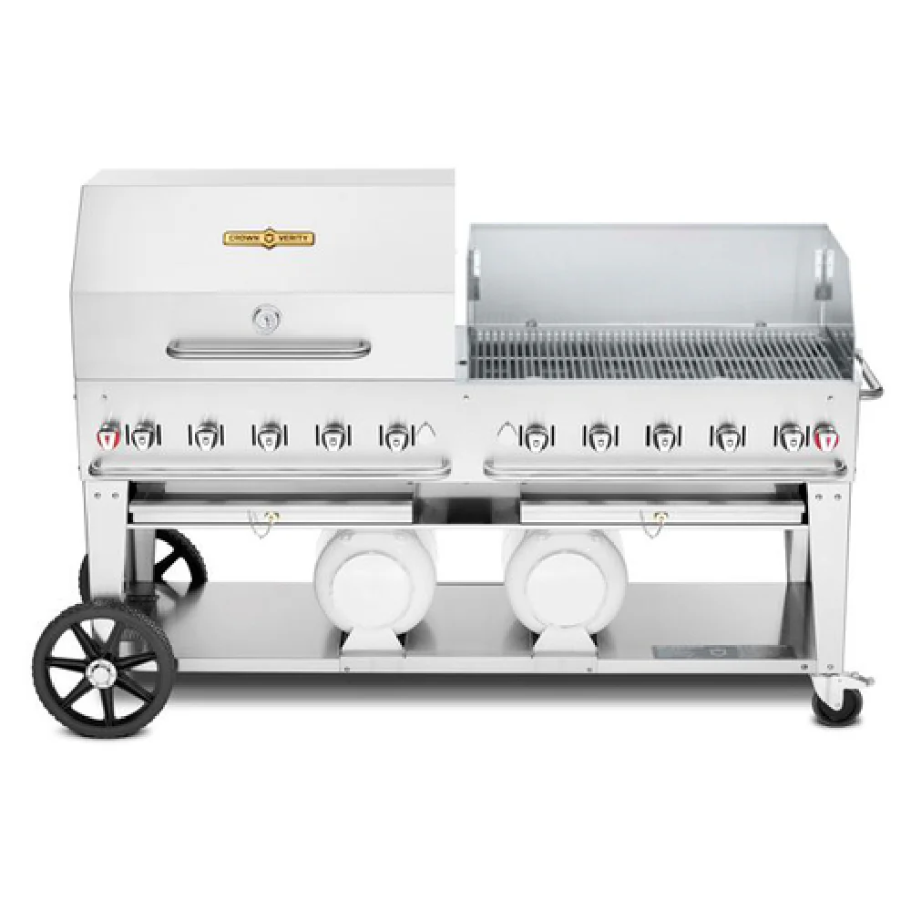 Crown Verity CV-CCB-60RWP 69 Inch Club Series Gas Grill with 8 Burners Crown Verity CV-CCB-60RWP 69 Inch Club Series Gas Grill with 8 Burners