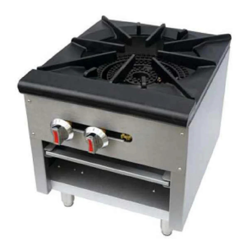 Sapphire Manufacturing SE-SPR1 NG/LP Sapphire Stock Pot Range Single 18” W X 20-7/8” D X 19-1/2” H Sapphire Manufacturing SE-SPR1 NG/LP Sapphire Stock Pot Range Single 18” W X 20-7/8” D X 19-1/2” H