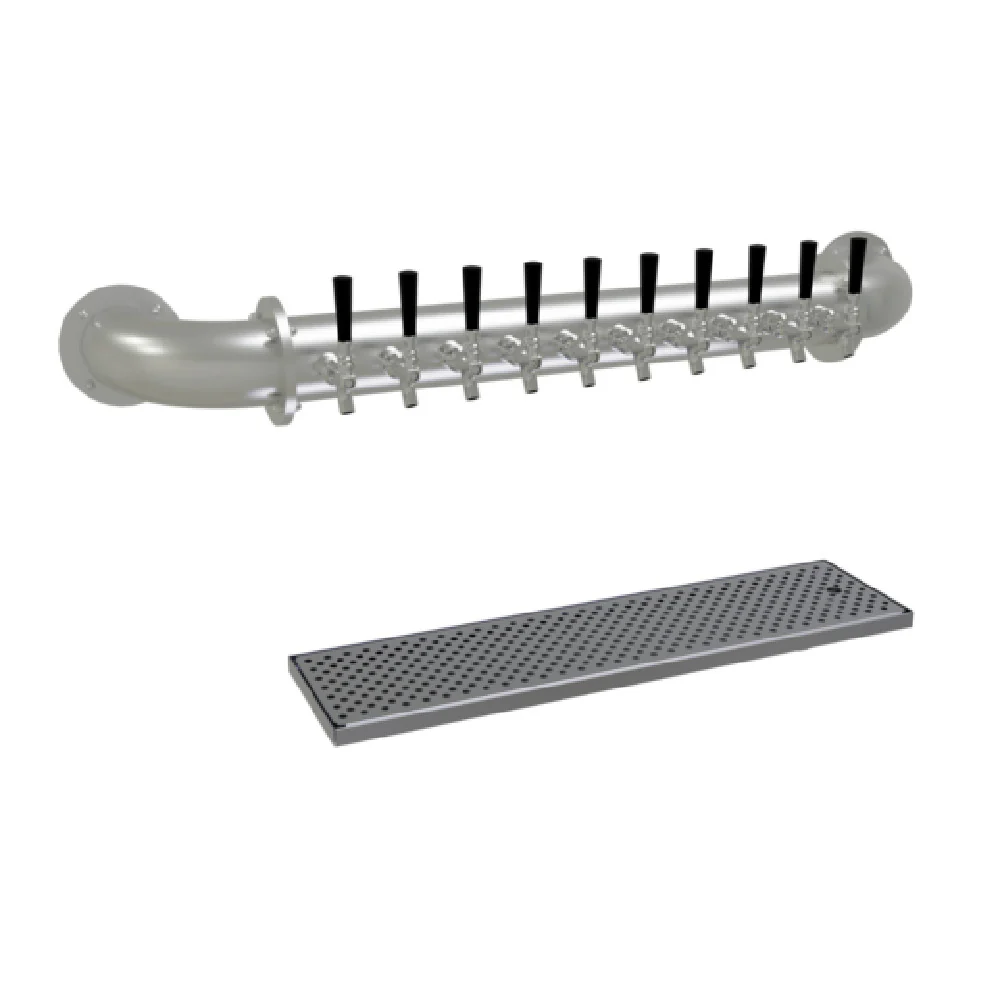 Glastender PW-10-SS 49 Inch Wall Mount Draft Beer Dispensing Tower Air Cooled Stainless Steel with Drain Pan Glastender PW-10-SS 49 Inch Wall Mount Draft Beer Dispensing Tower Air Cooled Stainless Steel with Drain Pan