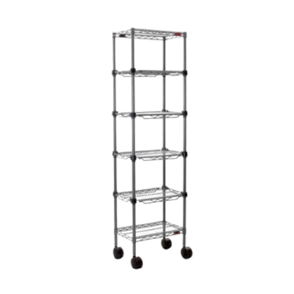 Eagle MC1422-54-4V 22 Inch 4-tier Display Merchandising Cart Steel Epoxy Coated Gray