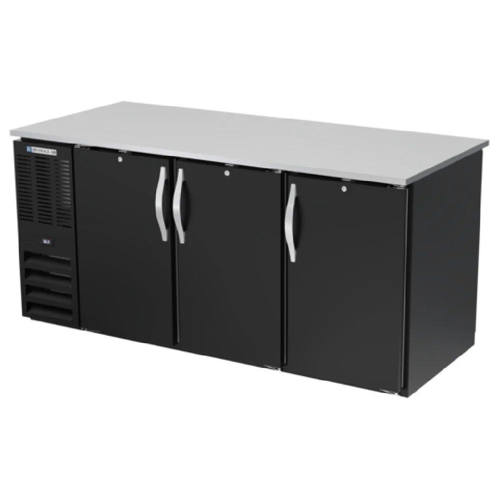 Beverage Air BB72HC-F-PT-B Refrigerated Open Food Rated Back Bar Pass-Thru Storage Cabinet Beverage Air BB72HC-F-PT-B Refrigerated Open Food Rated Back Bar Pass-Thru Storage Cabinet
