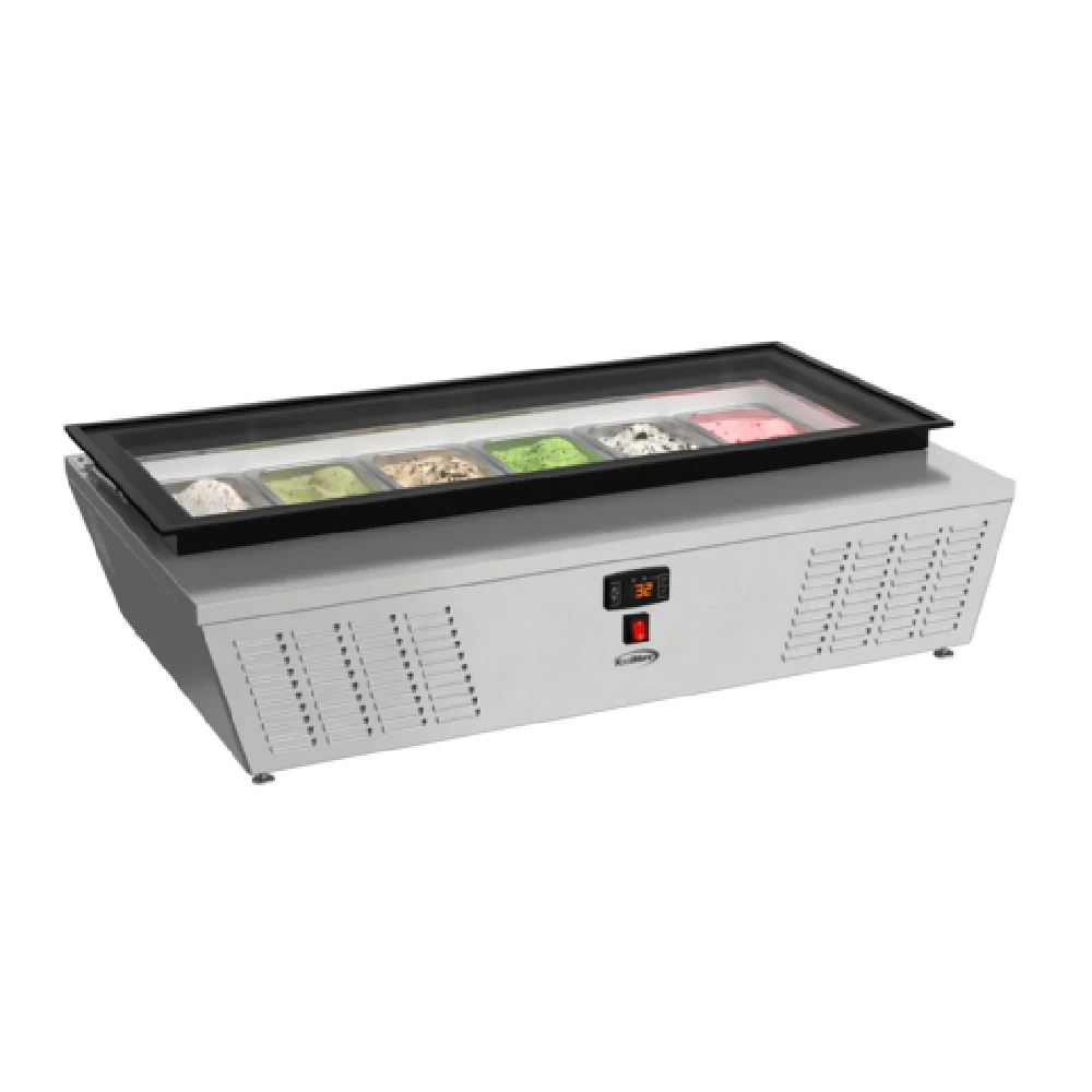 Koolmore KM-CGD-6P45 45 Inch Ice Cream Freezer Countertop with Double Tempered Glass Koolmore KM-CGD-6P45 45 Inch Ice Cream Freezer Countertop with Double Tempered Glass