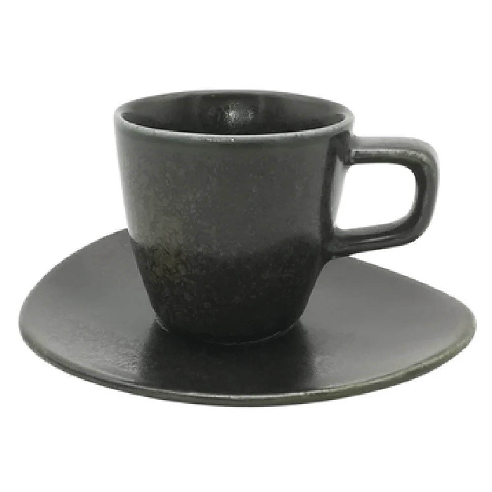 Bon Chef 2200051P 3 Oz Tavola Espresso Cup Porcelain Round Black