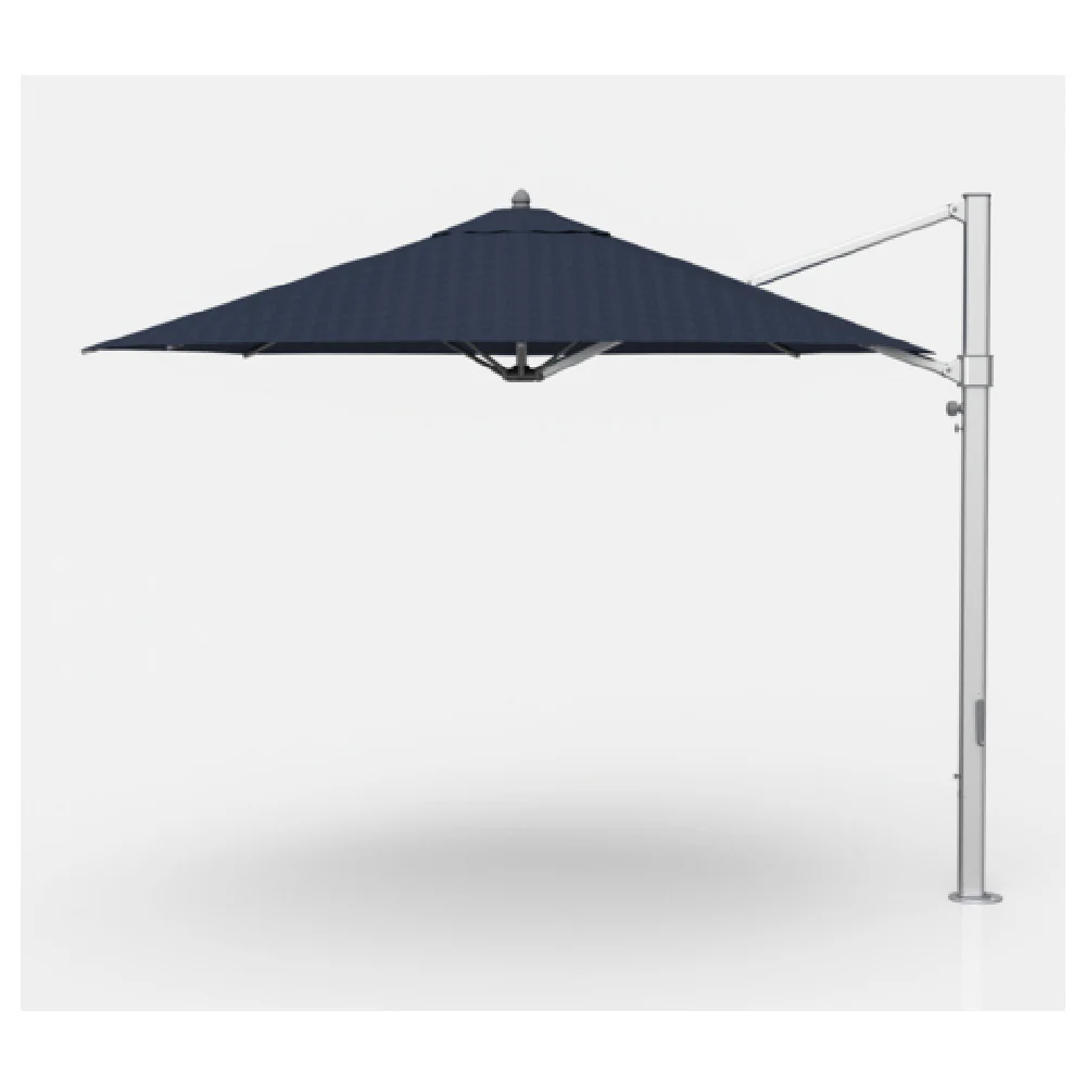Plantation Prestige Commercial Furniture 9019F-01 GRA Avalon Cantilever Umbrella 11' Octagon Top Fiberglass Ribs