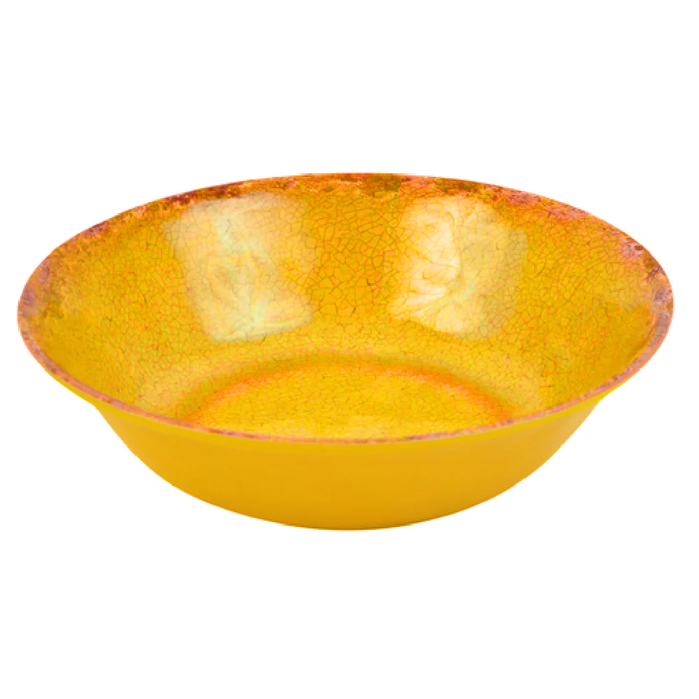 BauscherHepp TOR1631 3 Qt Bowl Orange Round Melamine Distressed Crackle BauscherHepp TOR1631 3 Qt Bowl Orange Round Melamine Distressed Crackle