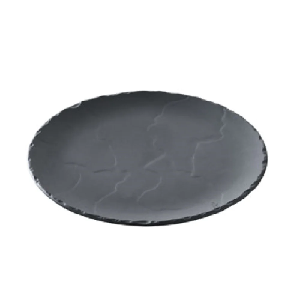 Revol 646195 7-3/4 Inch Diameter Round Plate Porcelain Matte Slate Revol 646195 7-3/4 Inch Diameter Round Plate Porcelain Matte Slate