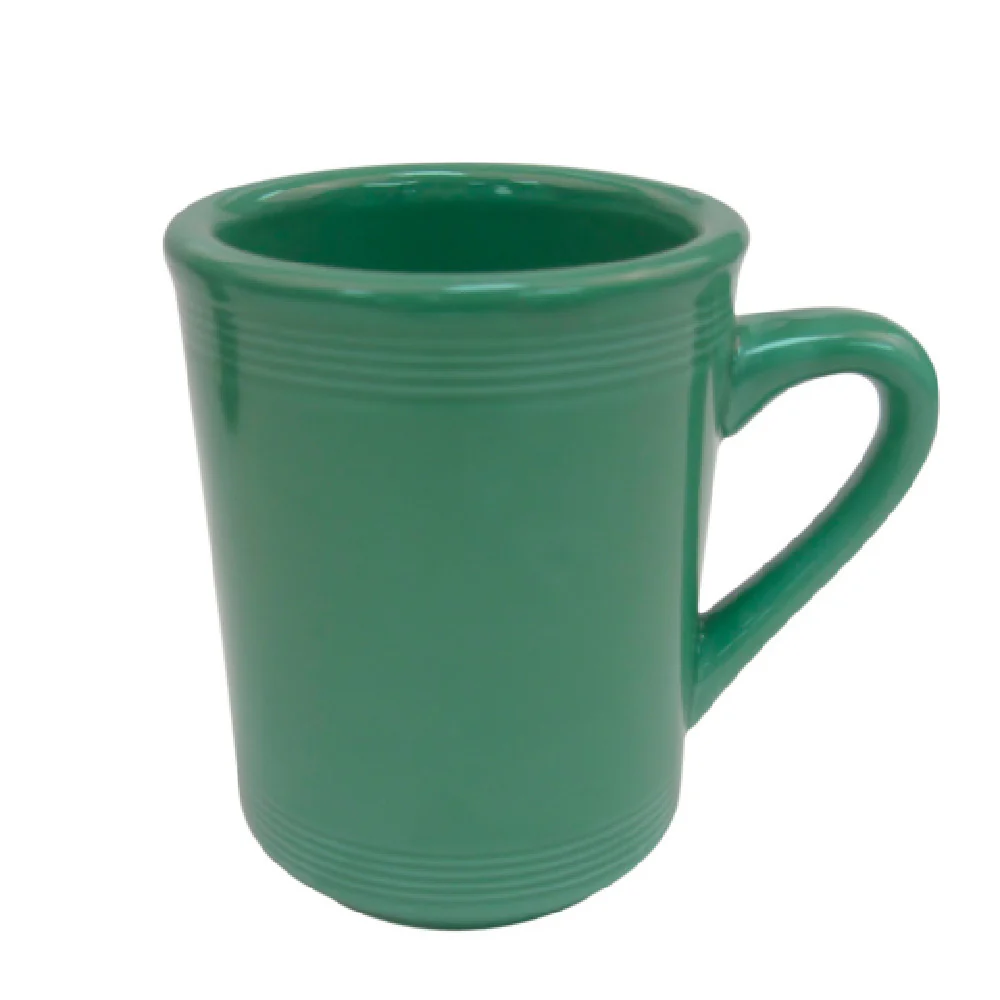 CAC China TG-17-G 8 Oz Porcelain Mug Green Round Tall Embossed 3-1/4 Inch CAC China TG-17-G 8 Oz Porcelain Mug Green Round Tall Embossed 3-1/4 Inch