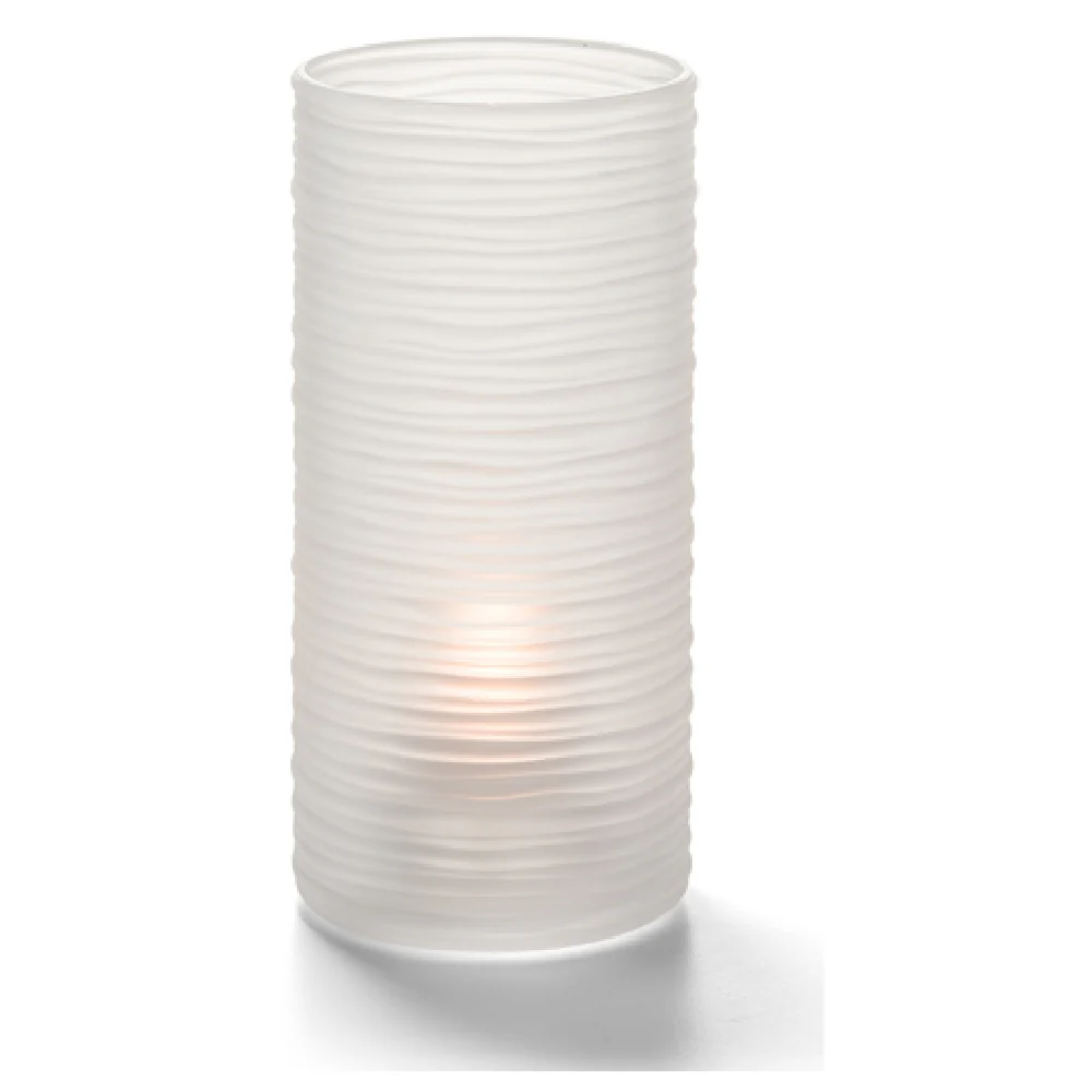 Hollowick 48025SC 3-1/8 Inch Round Candle Lamp Satin Spun Glass Holder