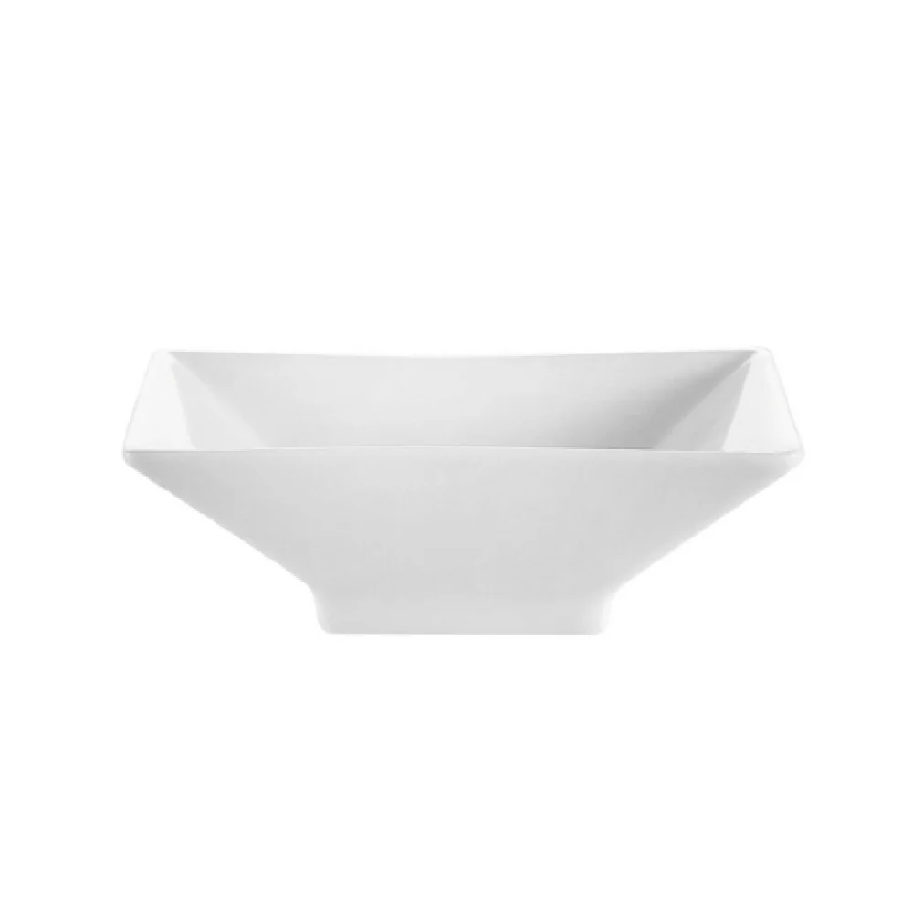 CAC China CTY-35 7 Oz Square Bowl Porcelain Super White Dishwasher Safe