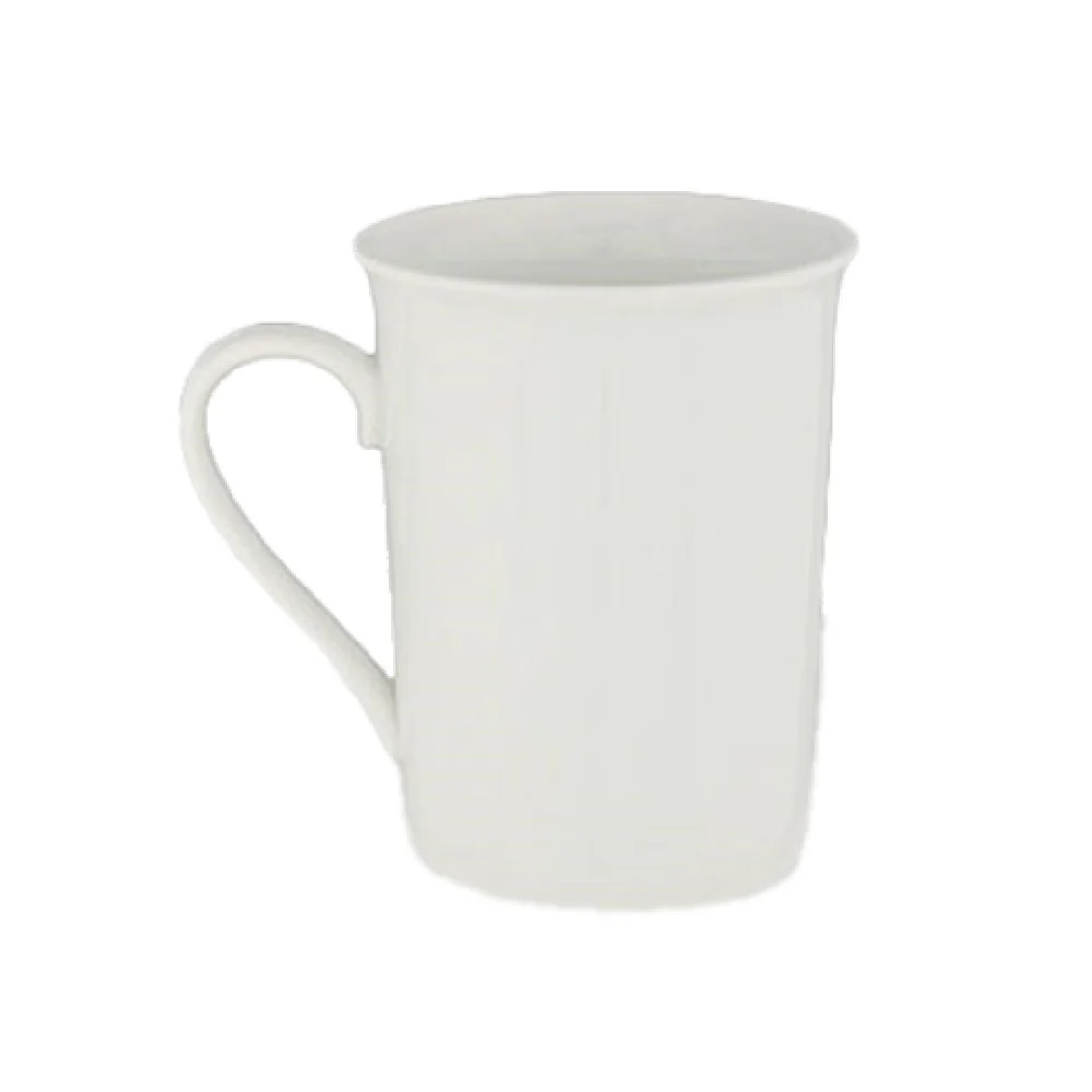 Crestware SEM16 10 Oz Ceramic Cup Pearl White Durable Non-Stackable