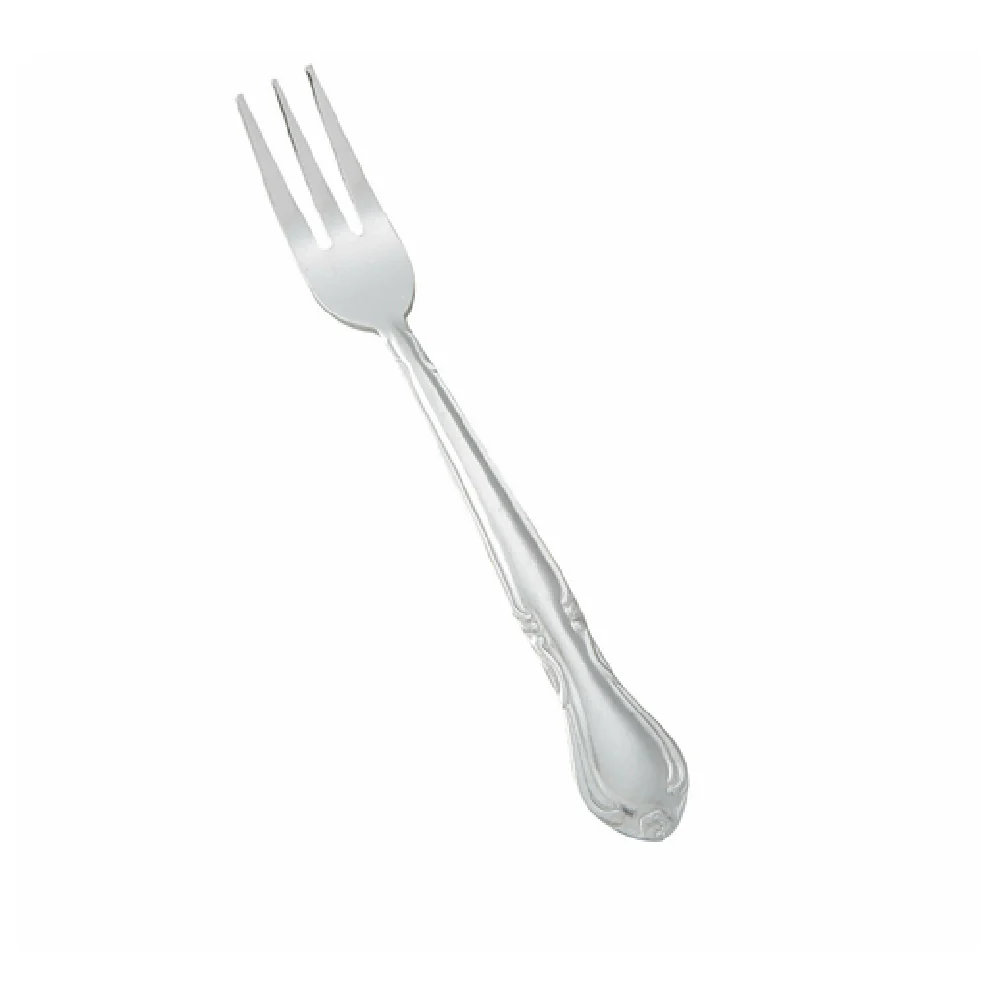 Winco 0004-07 6 Inch Oyster Fork Heavy Weight Vibro Finish 18/0 Stainless Steel