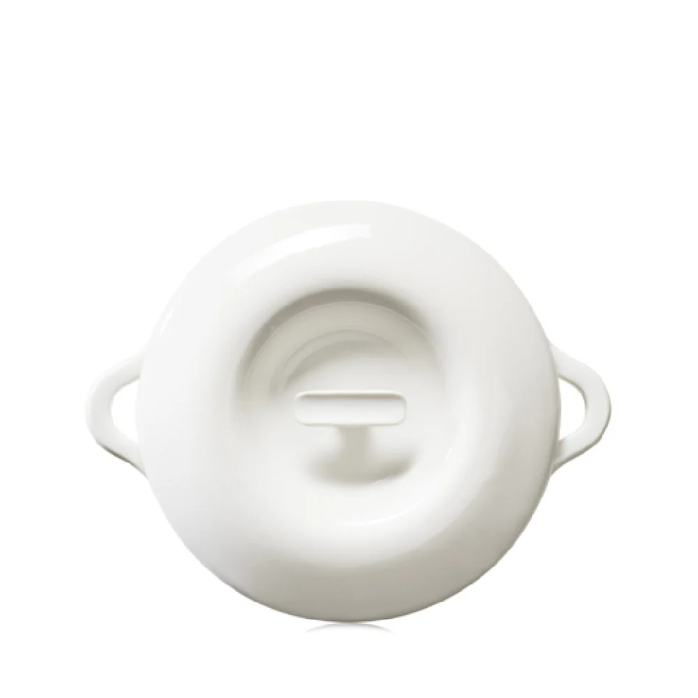 Revol 660273 10-1/4 Inch Diameter Lid for 10.25 Inch Cocotte Porcelain Alabaster White