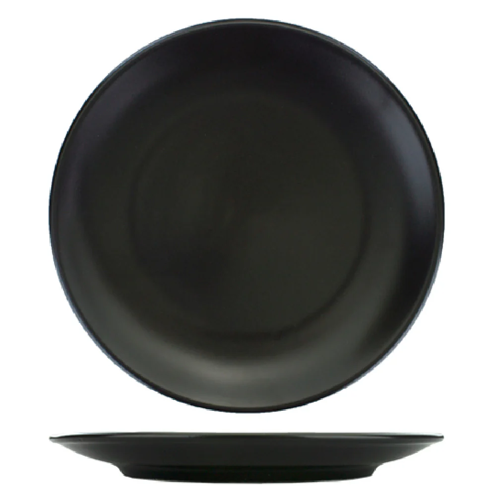 International Tableware TN-7-MB 6-5/8 Inch Diameter Coupe Plate with Matte Black Porcelain Finish International Tableware TN-7-MB 6-5/8 Inch Diameter Coupe Plate with Matte Black Porcelain Finish