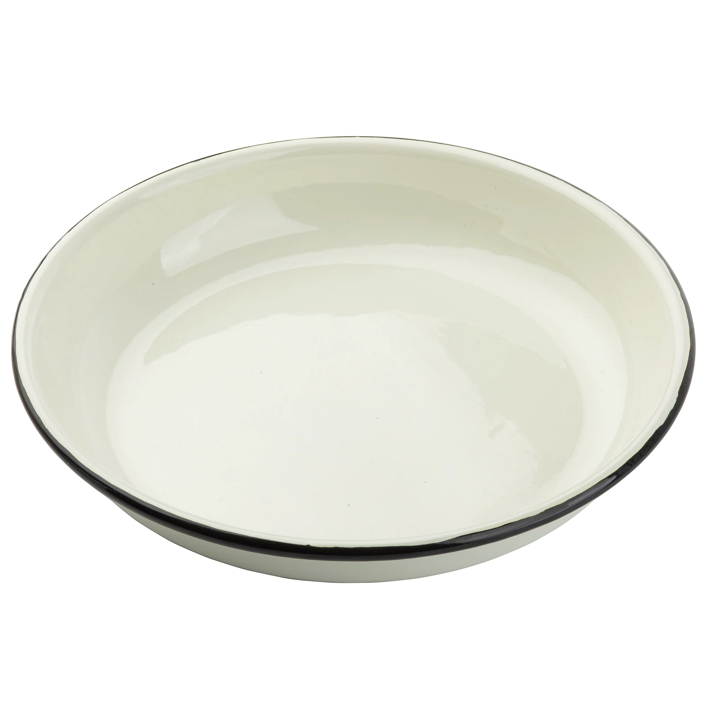 Tablecraft 11155 9 Inch Diameter Round Pasta Plate 24 Oz Black and White Porcelain Enamel Tablecraft 11155 9 Inch Diameter Round Pasta Plate 24 Oz Black and White Porcelain Enamel