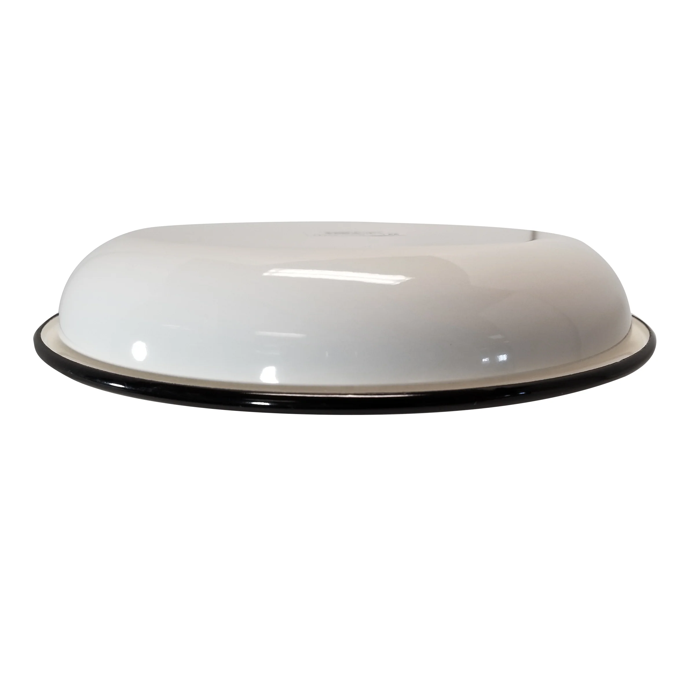 Tablecraft 11155 9 Inch Diameter Round Pasta Plate 24 Oz Black and White Porcelain Enamel Tablecraft 11155 9 Inch Diameter Round Pasta Plate 24 Oz Black and White Porcelain Enamel