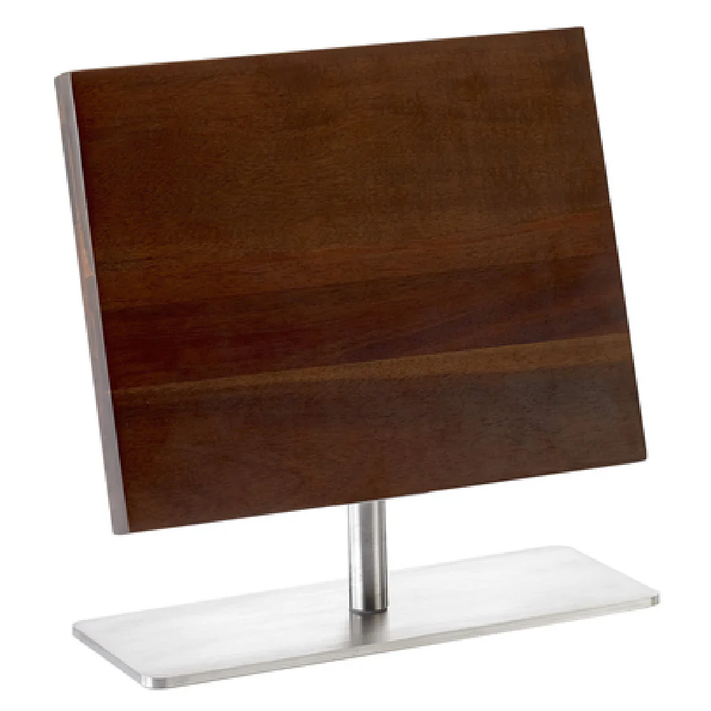 Mercer Culinary M30726 11-3/8 Inch x 9 Inch Magnetic Board on Stand Wood and Stainless Steel