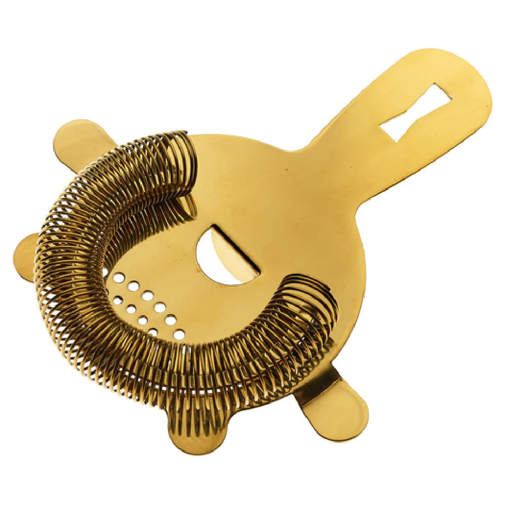 Mercer Culinary M37071GD 5-5/8 Inch Heavy Duty Spring Bar Strainer Gold Plated Stainless Steel Mercer Culinary M37071GD 5-5/8 Inch Heavy Duty Spring Bar Strainer Gold Plated Stainless Steel