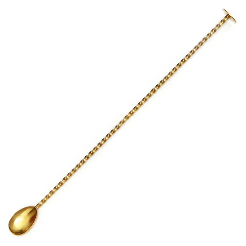 Spill-Stop 840-32 15-3/4 Inch Bonzer Disc Muddler Bar Spoon Stainless Steel Gold Plated Finish Spill-Stop 840-32 15-3/4 Inch Bonzer Disc Muddler Bar Spoon Stainless Steel Gold Plated Finish