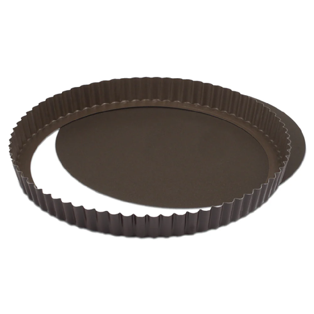 JB Prince M145 11NS 11 Inch Tart Mold Non-stick Round Fluted Steel with Removable Bottom