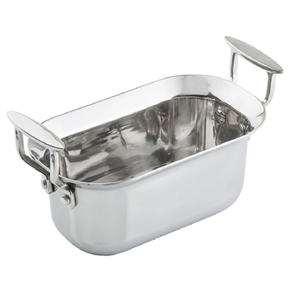 Tablecraft 123512 Quarter Size 2 Qt Tri-Ply Serving Pan with Handles Induction Tablecraft 123512 Quarter Size 2 Qt Tri-Ply Serving Pan with Handles Induction