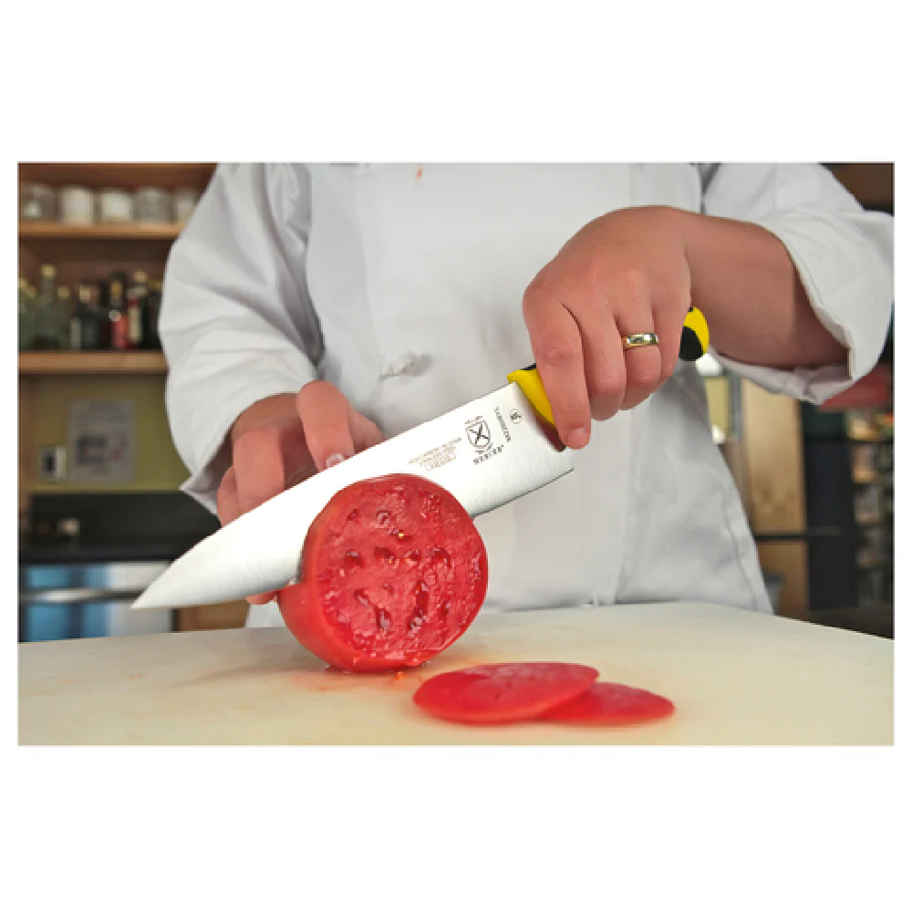 Mercer Culinary M22608YL 8 Inch Chef Knife Stamped with Yellow Handle High Carbon Steel Mercer Culinary M22608YL 8 Inch Chef Knife Stamped with Yellow Handle High Carbon Steel