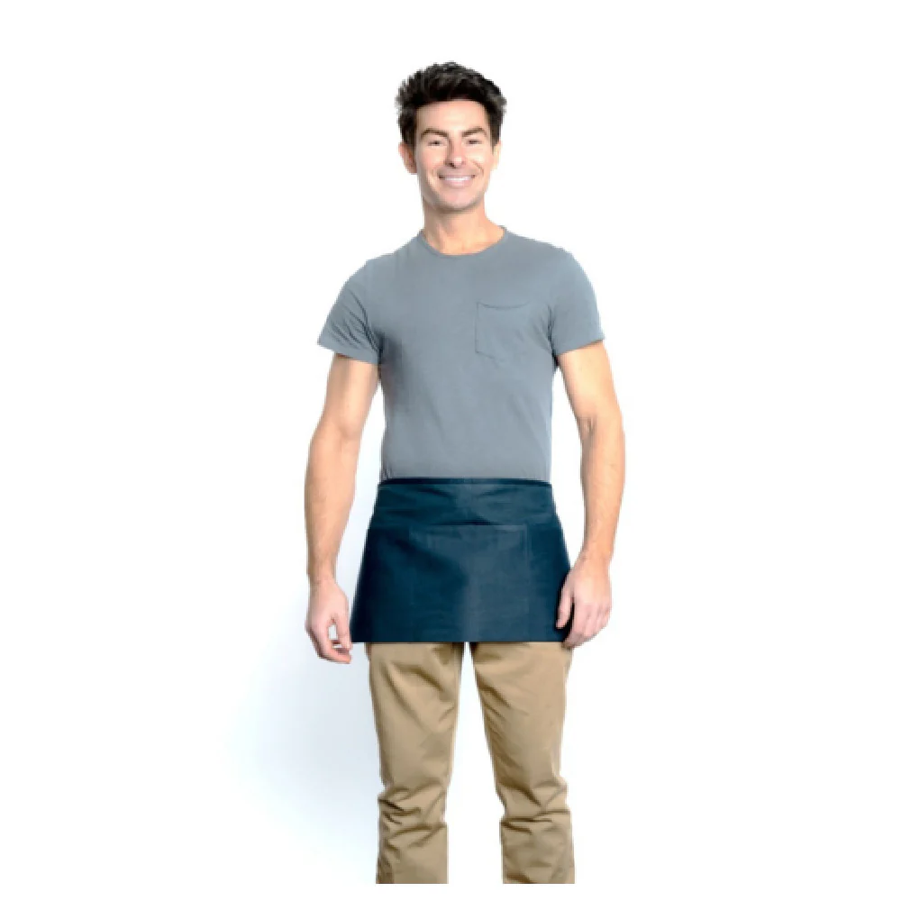 Chef Approved 167605WAFHNV 12 Inch Waist Apron Machine Washable Navy Blue Chef Approved 167605WAFHNV 12 Inch Waist Apron Machine Washable Navy Blue