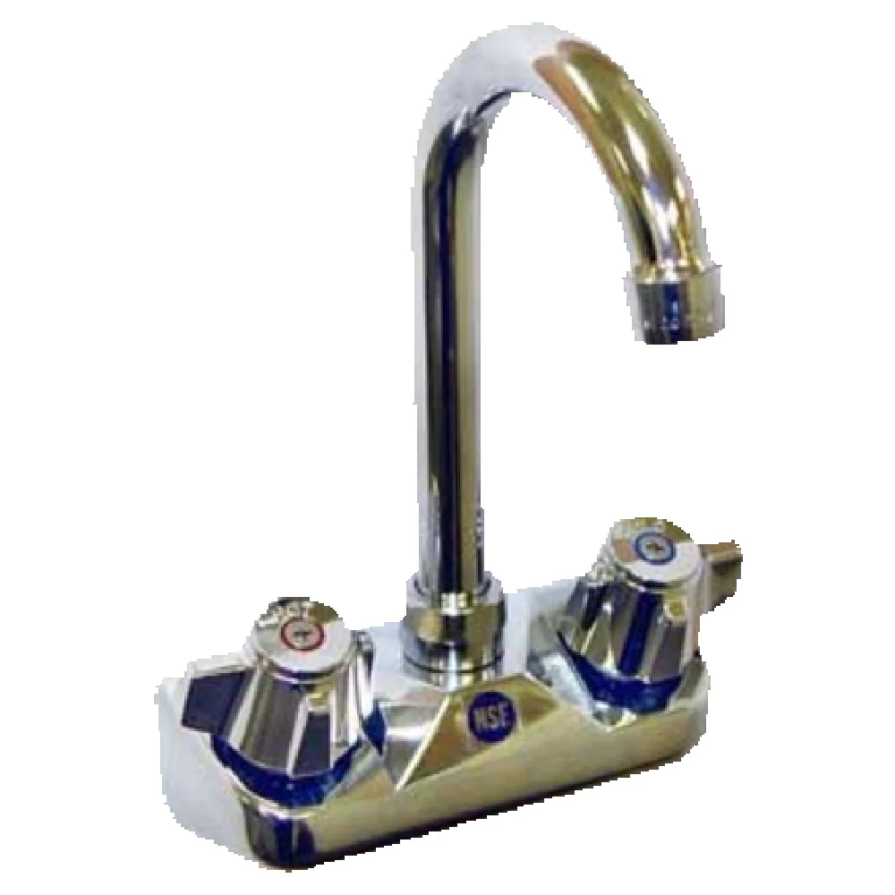 GSW USA AA-412G 4 Inch Wall Mounted Faucet with Gooseneck Spout Lead Free