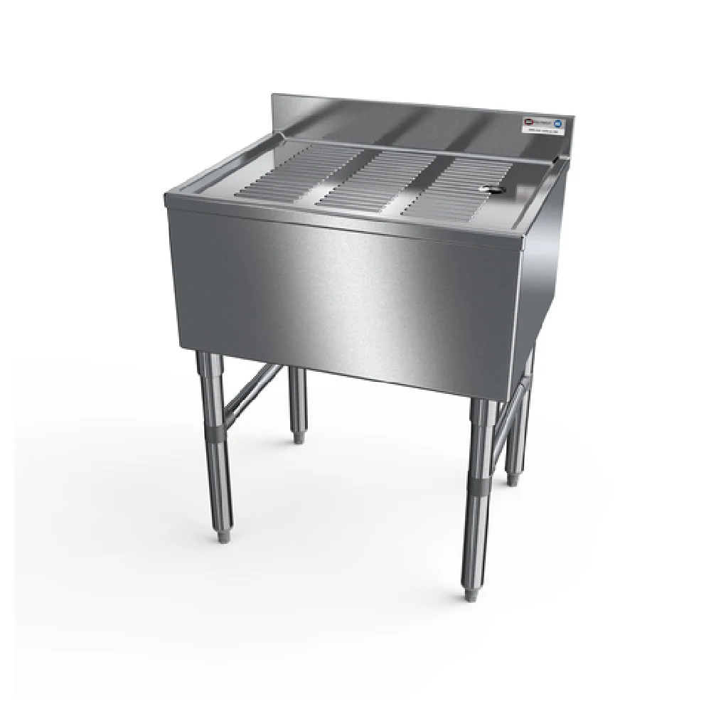 NBR Equipment UDB-2421 24 Inch Slim-Line Underbar Drainboard Freestanding and Stamped Ribbed Top Stainless Steel NBR Equipment UDB-2421 24 Inch Slim-Line Underbar Drainboard Freestanding and Stamped Ribbed Top Stainless Steel